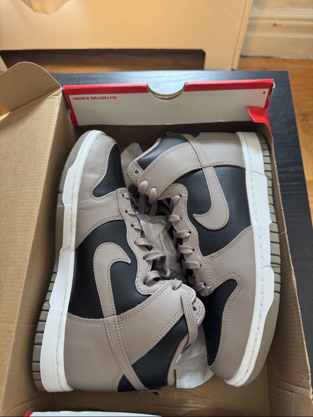 Nike Men’s Dunk High — Taupe & Black